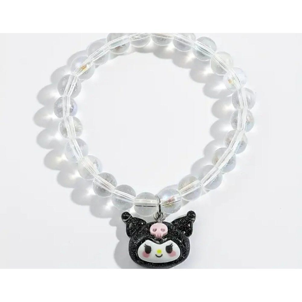 Brand New! Kuromi Bead and Crystal Bracelet! So Cute and So On Trend
